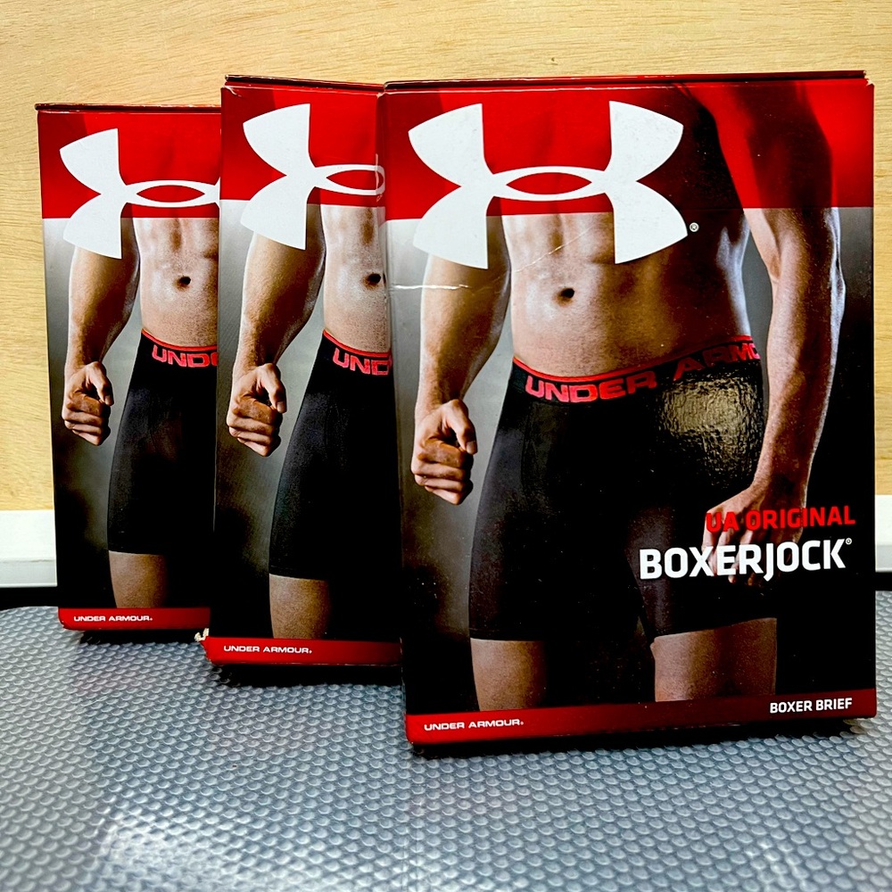 3 Under Armour mens Original Series 6-inch Boxerjock NIB